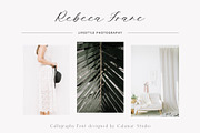 Ms. Augustine  Calligraphy Font, a Script Font by Calamar Studio (Thumbnail 7 of 15)