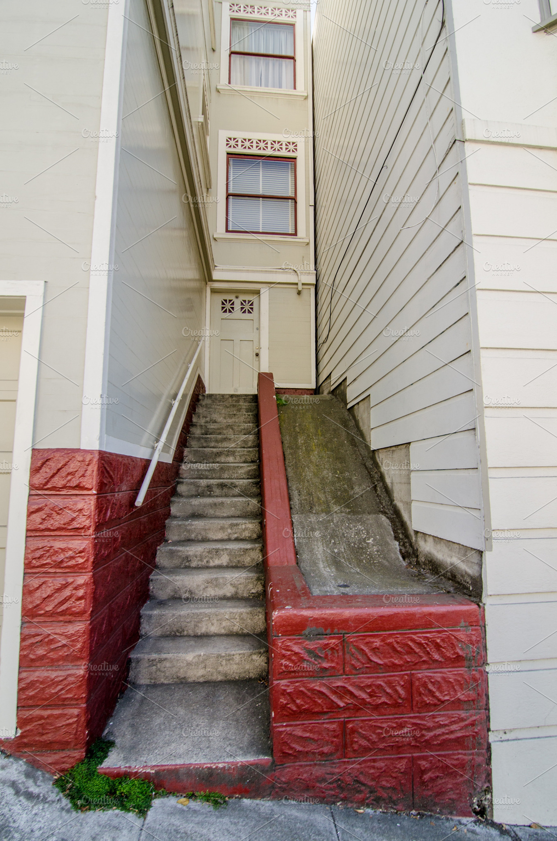 Steps containing steps, door, and apartment