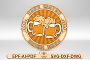 Multilayer Save Water Drink Beer SVG, a Pattern Graphic by Lasercutiny (Thumbnail 1 of 2)