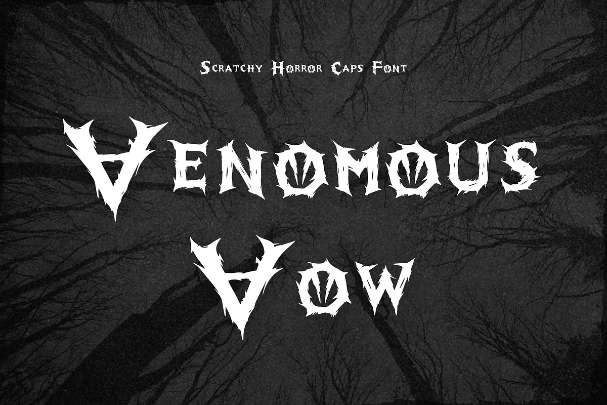 Spikey Scary Horror Font, a Serif Font by LunaCco Design (Photo 1 of 7)