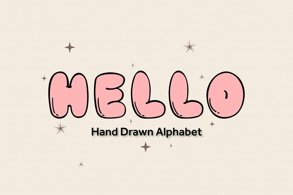 26 hand drawn alphabet assets