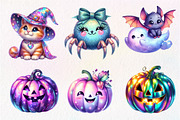 Cute Halloween Iridescent Clipart, an Illustration by Dream Creation (Thumbnail 5 of 7)