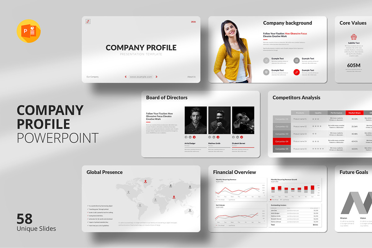 Company Profile Presentation, a Presentation Template by Design Vault (Photo 1 of 9)
