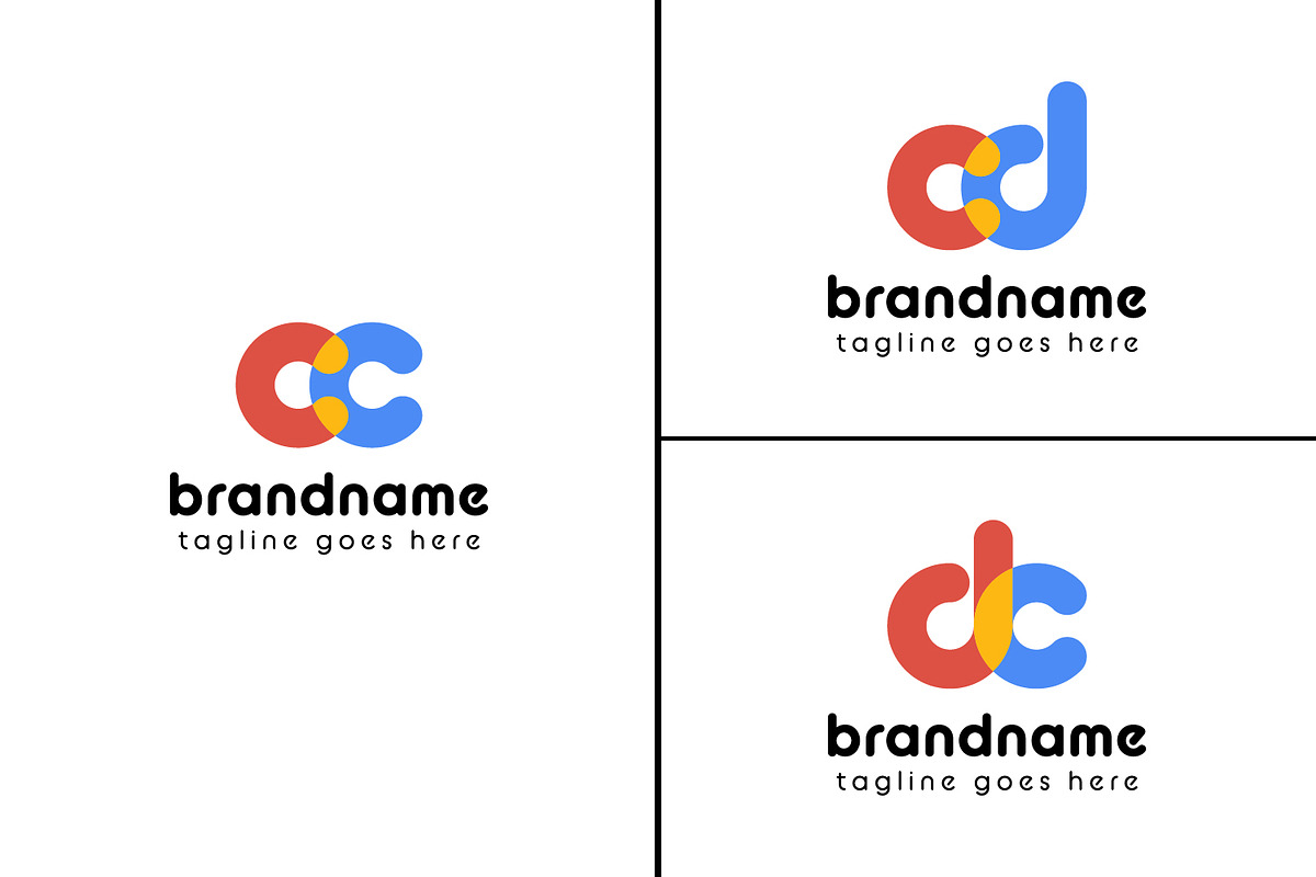 Letters cc cd dc Playful Logo, a Branding & Logo Template by Pray Art Design Studio