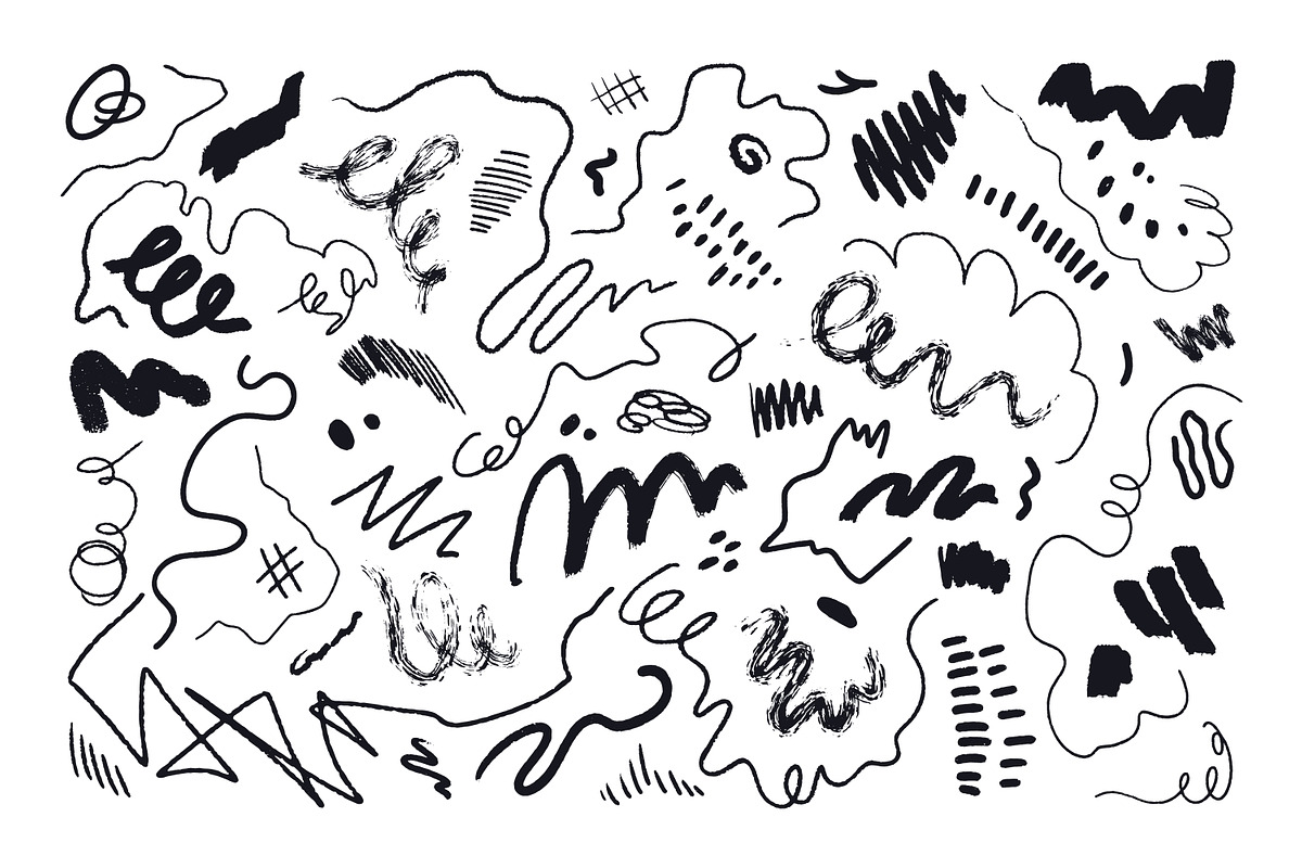 Abstract, doodle scribbles set, a Decorative Illustration by Good Studio (Photo 5 of 5)
