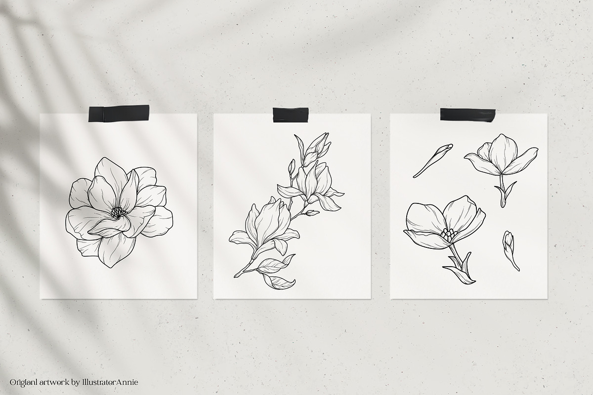 Floral Garden - Floral Line Art, an Illustration by IllustratorAnnie (Photo 4 of 10)
