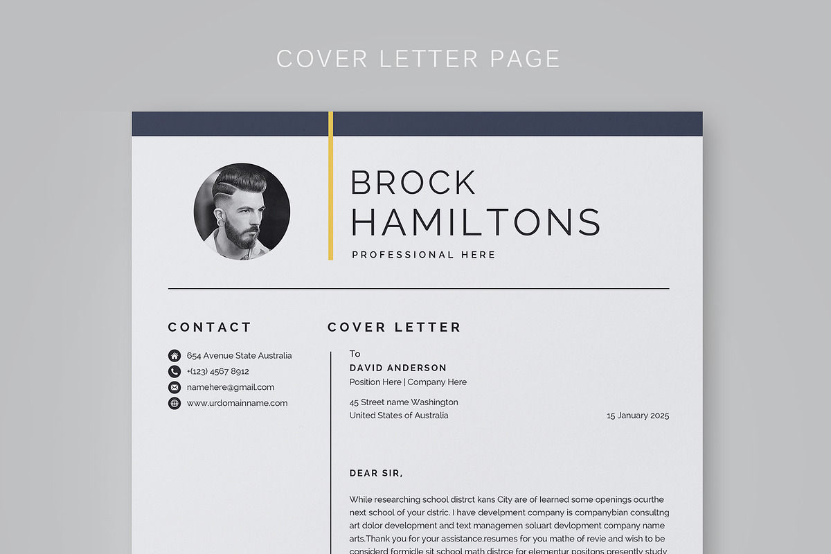Modern Resume/CV Template, a Resume Template by Proper_media (Photo 6 of 7)