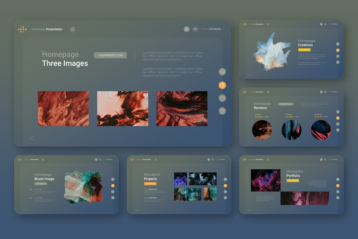 Homepage Keynote, a Presentation Template by NecrolitSlide (Photo 6 of 12)