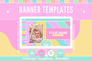 Rainbow Social Media Banners, a Social Media Template by SunshineStudioBoutique