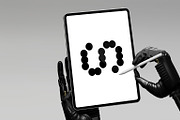 Robot Hand Device Bundle, a Mockup by TRANSPARENT SOURCE (Thumbnail 2 of 3)