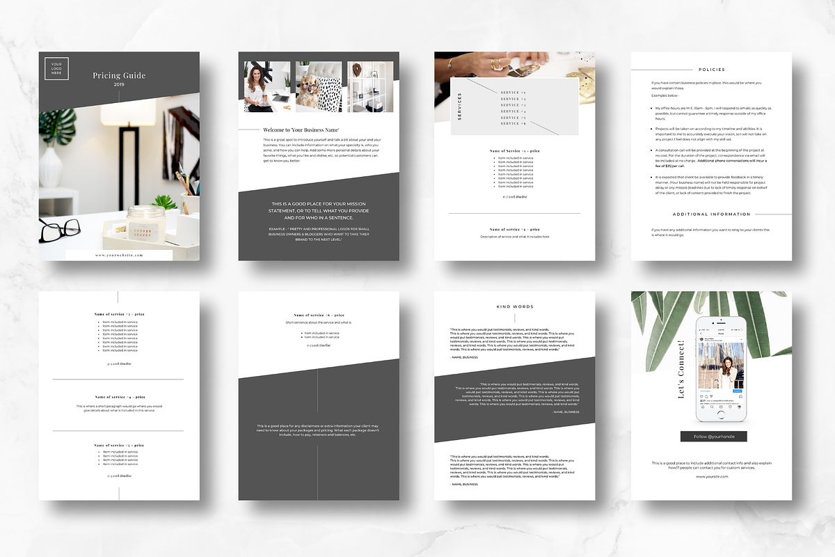 Price Guide - Service based business, a Presentation Template by Just Like White Creative (Photo 7 of 7)