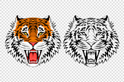 Tiger portraits set, an Animal Illustration by Vector beauty (Thumbnail 3 of 3)
