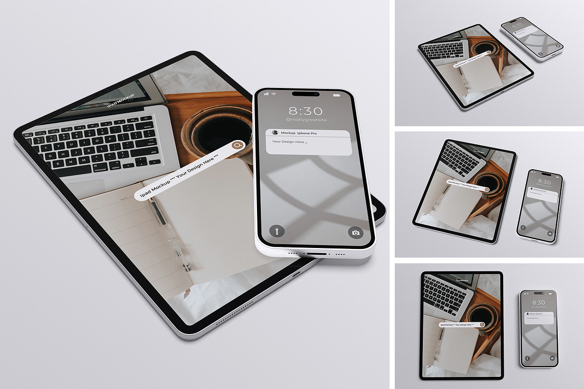 iPad and iPhone pro Mockup, an iPad Mockup by xavier_studio (Photo 1 of 5)