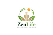 ZenLife Wellness Logo Template, a Branding & Logo Template by SANB (Thumbnail 1 of 3)