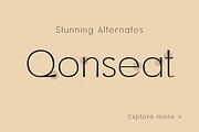 Qonseat a Geometric Display Sans, a Sans Serif Font by Lettertype Studio (Thumbnail 2 of 9)