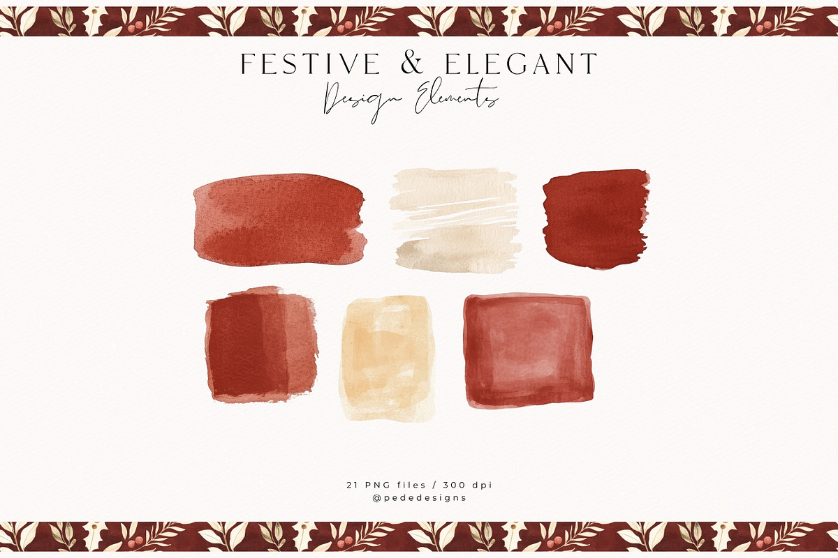 Elegant & Festive Collection, a Seasonal Illustration by PeDe Designs (Photo 19 of 31)