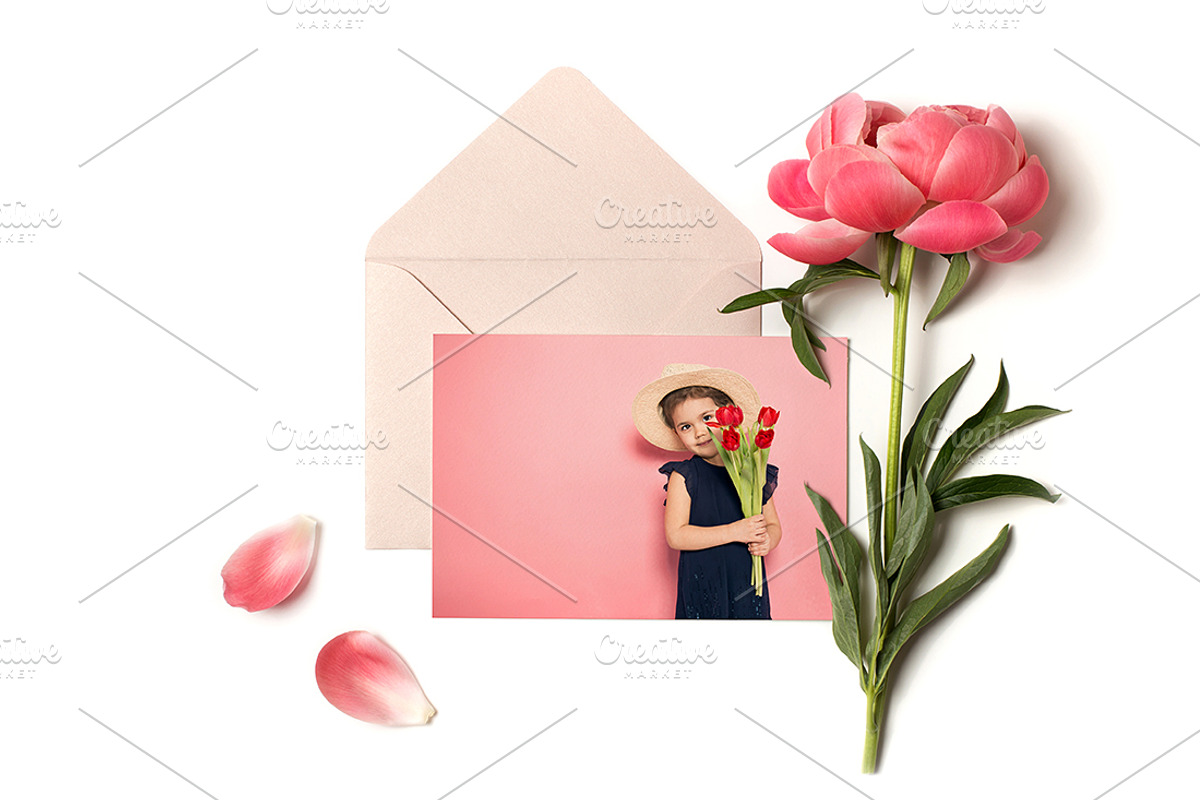 Greeting card with envelope mockup, a Print Template by KateAedon (Photo 3 of 3)