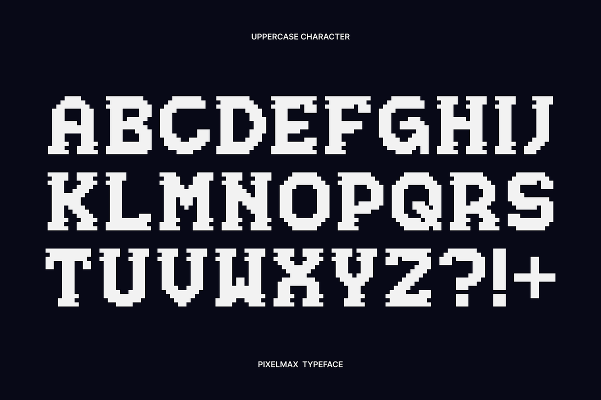 Pixel Max Typeface, a Sans Serif Font by Fitrah Type (Photo 2 of 15)
