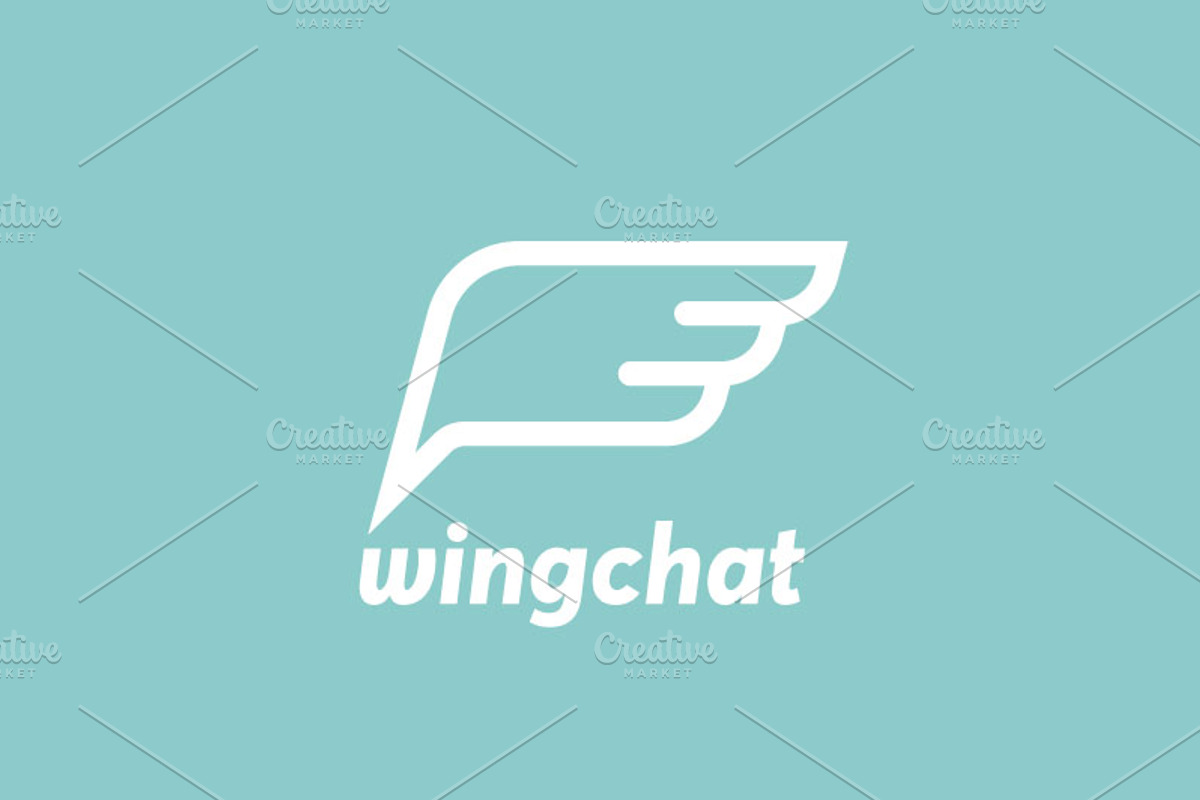 Wingchat Logo, a Branding & Logo Template by blooon (Photo 2 of 4)