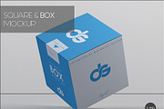 Square Box Mockup, a Cups & Container Mockup by desgiant (Thumbnail 1 of 11)