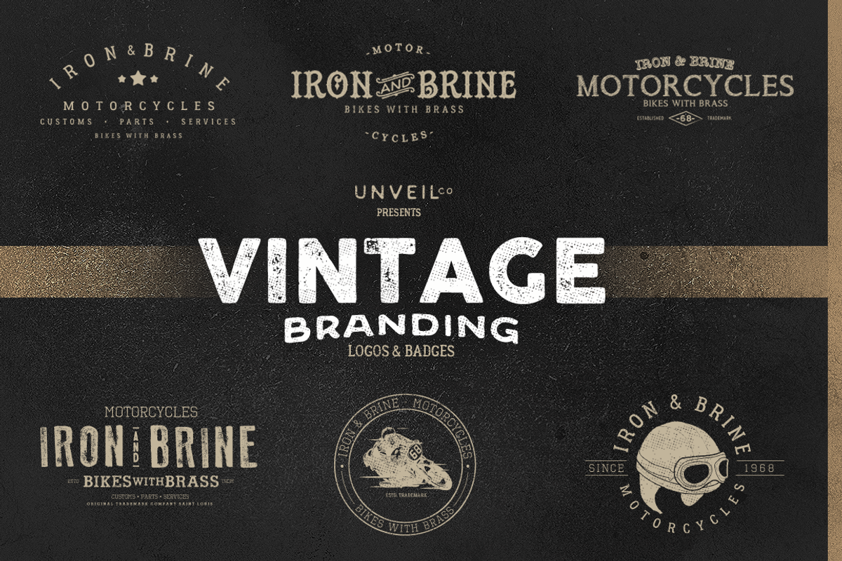 Vintage Branding -- Logos & Badges, a Templates & Theme by UnVeil Co. (Photo 1 of 4)