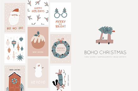 Boho Christmas, a Decorative Illustration by Barkova Nadya