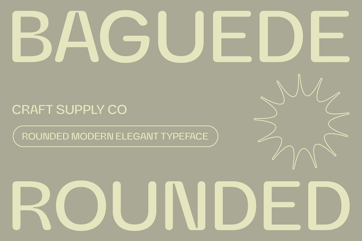 Baguede Rounded, a Sans Serif Font by Craft Supply Co. (Photo 1 of 8)