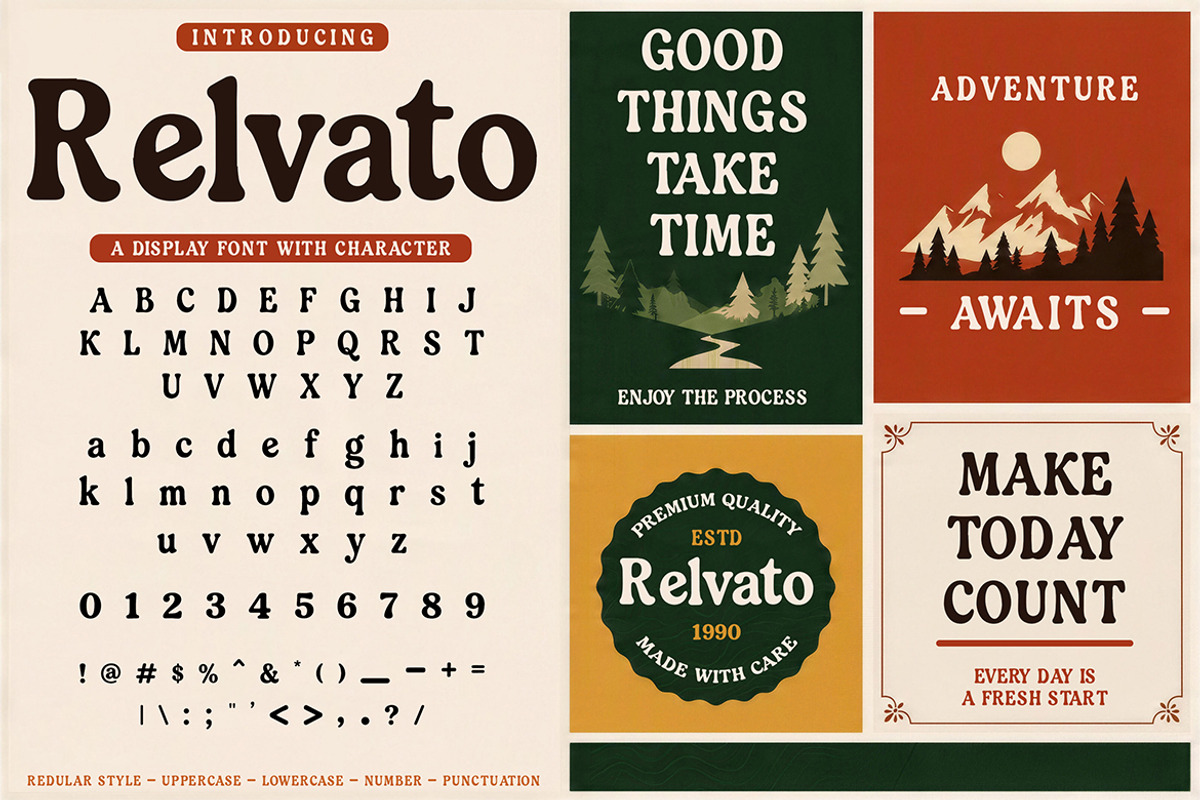 Relvato, a Serif Font by Pitchlook.Studio (Photo 3 of 4)