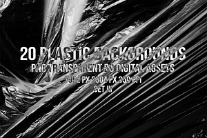 20 Plastic Foil PNG Overlays III