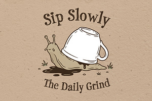 Sip slowly, an Animal Illustration by Vectorlina