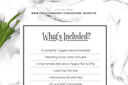 One Page Clean Resume / CV Template, a Resume Template by ResumeInventor (Thumbnail 5 of 5)