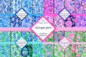 Seamless Ginger Jar Patterns