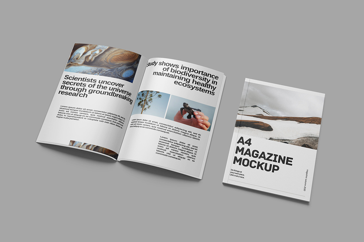 A4 Magazine Mockup, a Books & Magazine Mockup by Squashy Creative Studio (Photo 4 of 5)