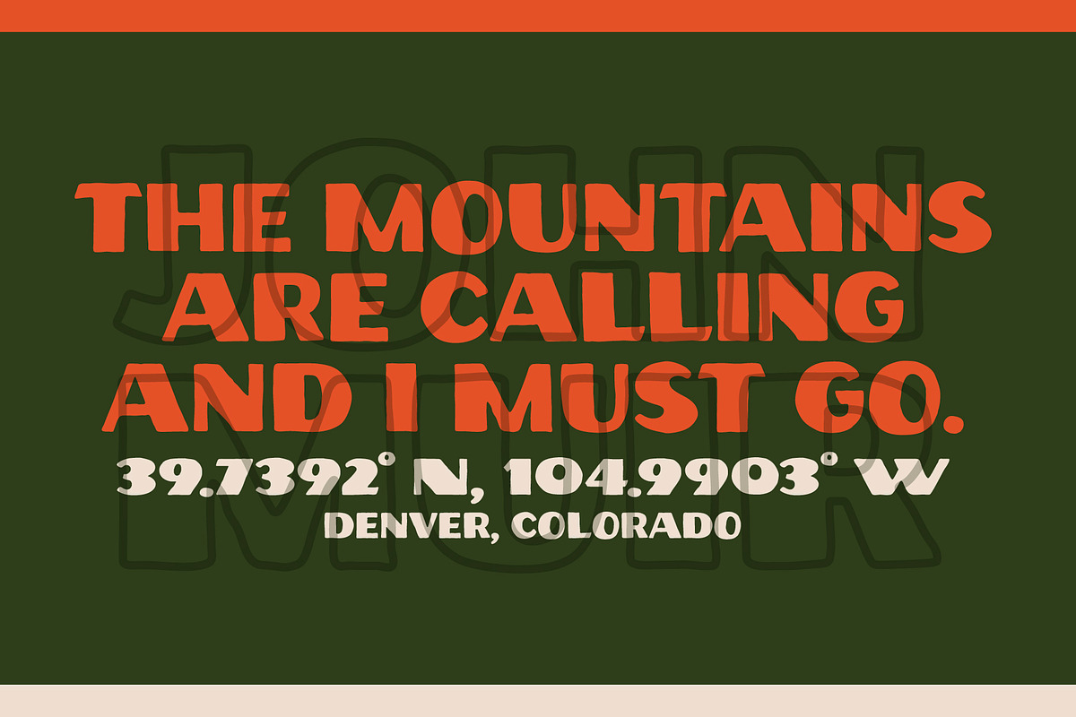 John Muir Sans – National Park Font, a Sans Serif Font by Vicarel Studios (Photo 7 of 16)