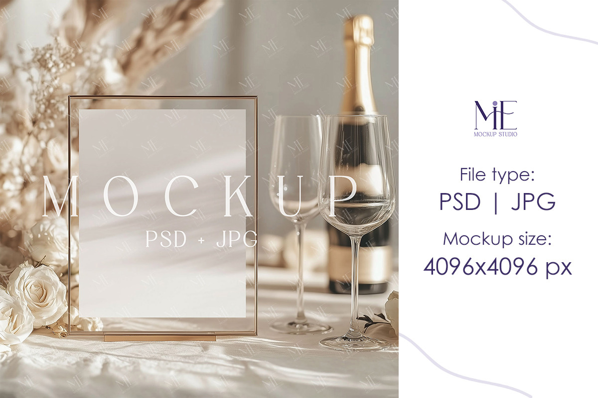 8x10 Table Sign Mockup, Wedding Sign, a Mockup by Mie Mockup Studio (Photo 1 of 8)