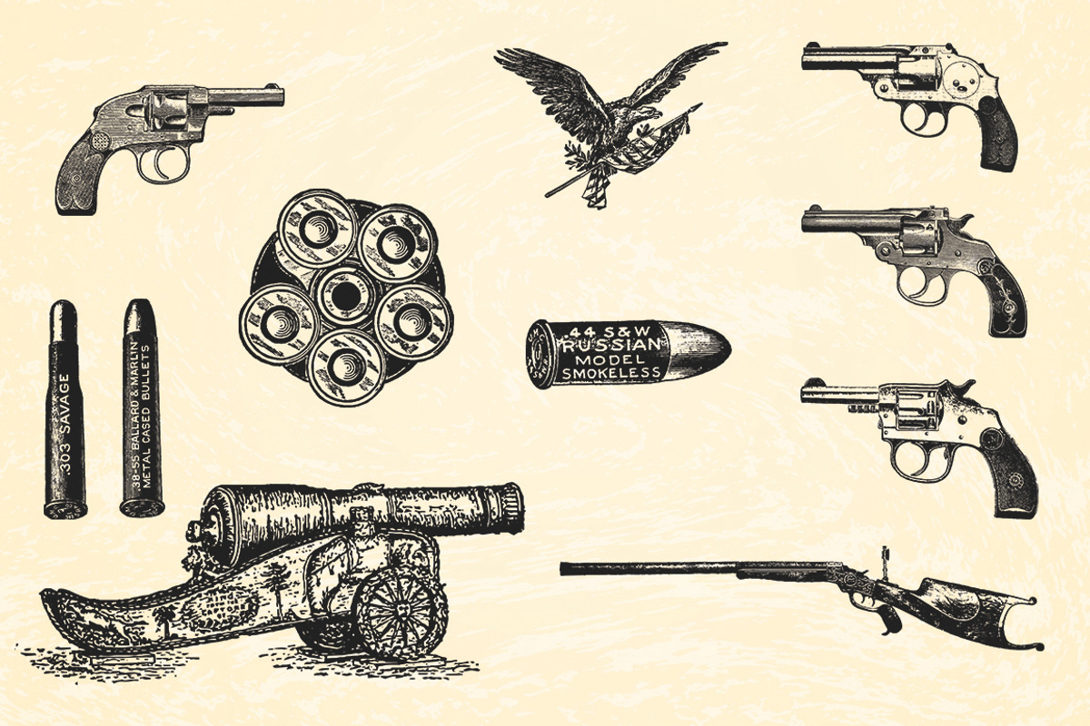 ARMAMENT - Vintage Illustration Pack, a Graphic by AndrewPixel (Photo 3 of 11)