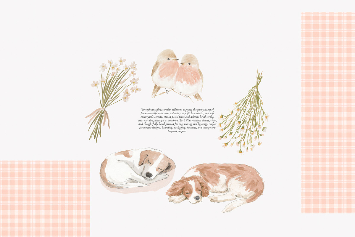 farmhouse watercolor clipart bundle, a Decorative Illustration by Patishop Art (Photo 7 of 8)