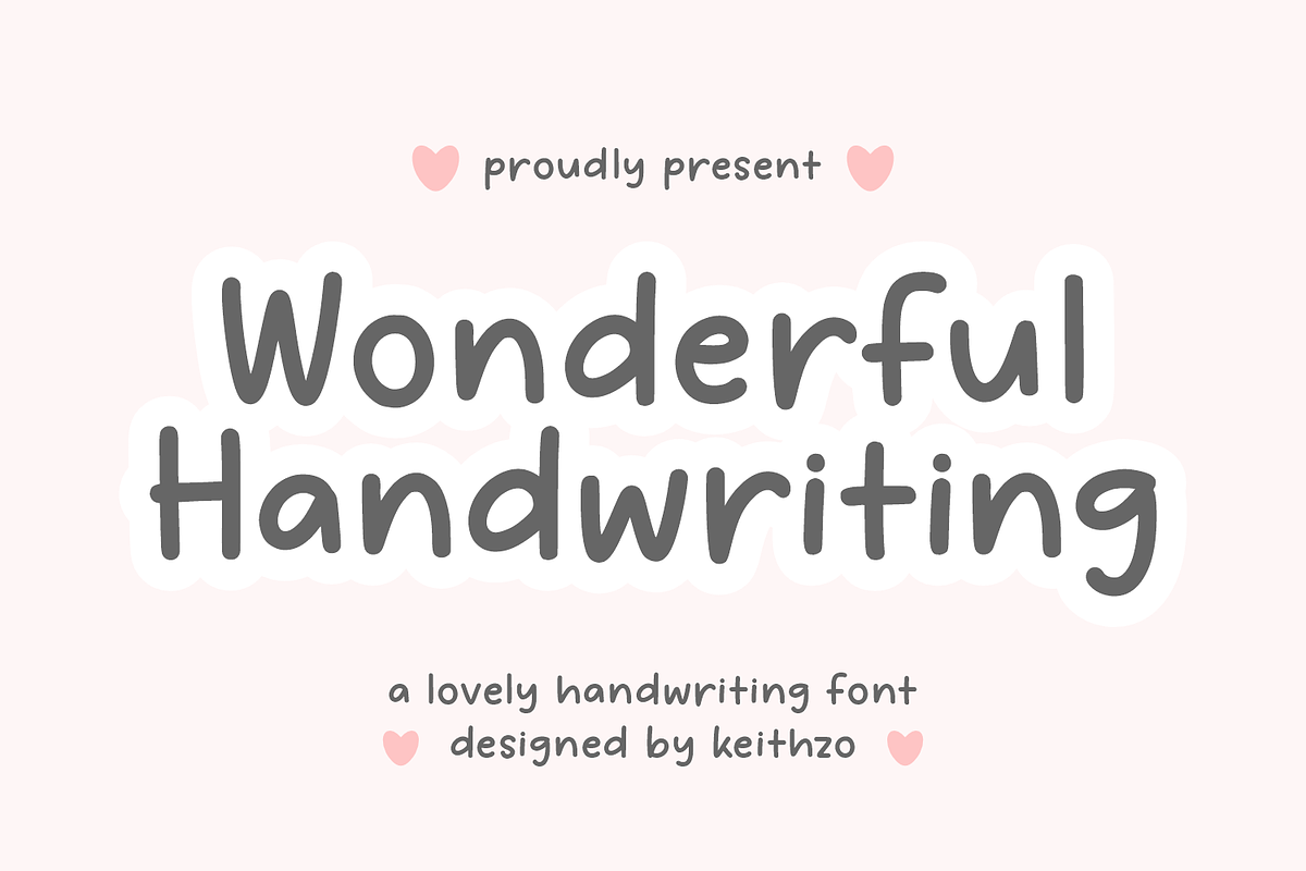 Wonderful Handwriting - Notes Font, a Handwritten Font by Keithzo (Photo 1 of 6)