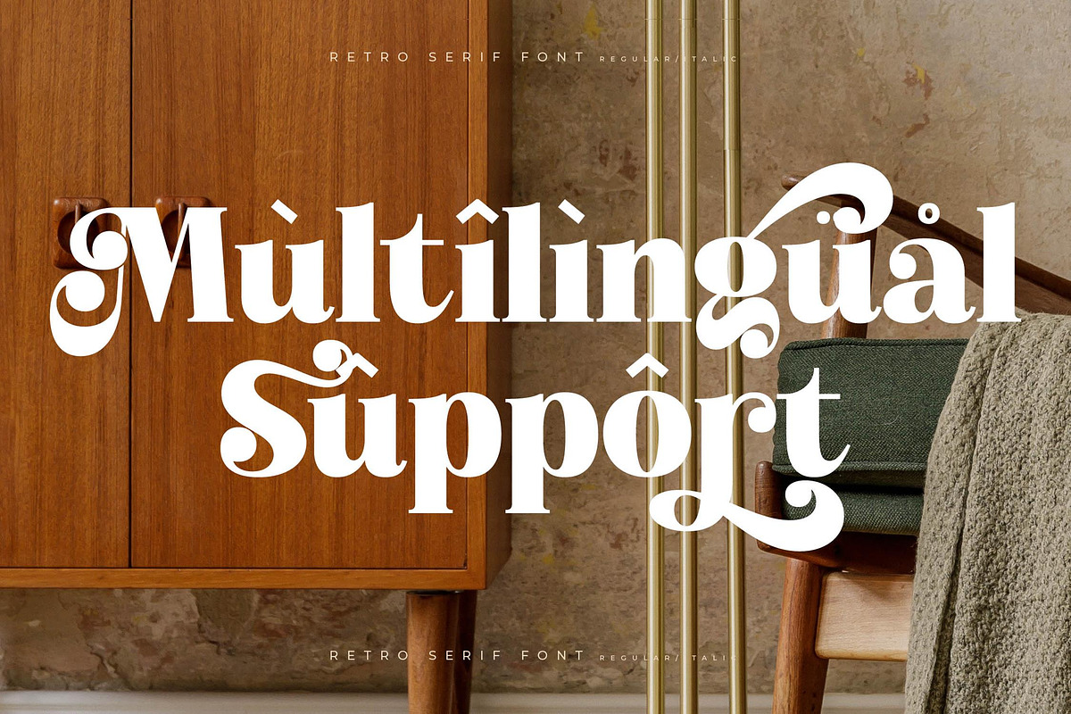 Atlantis Famingo Retro Serif Font, a Serif Font by Letterena Studios (Photo 12 of 15)