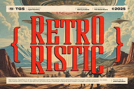 Retroristic Typeface, a Serif Font by The Good Store