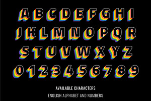 Rainbow Pride Color Font