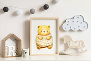 Watercolor Pink Cute Blush Teddy Bea, an Illustration by CreationArt (Thumbnail 8 of 9)