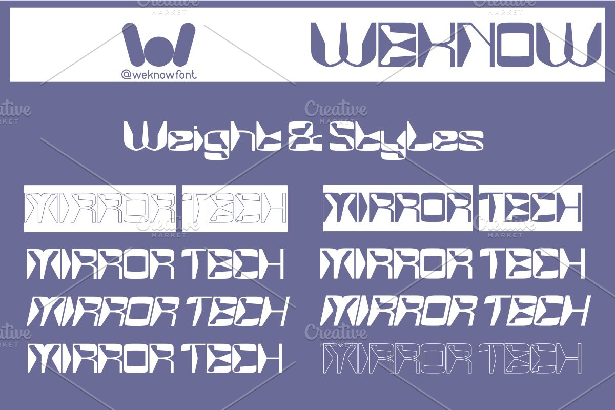 MirrorTech font, a Font by weknow (Photo 7 of 8)
