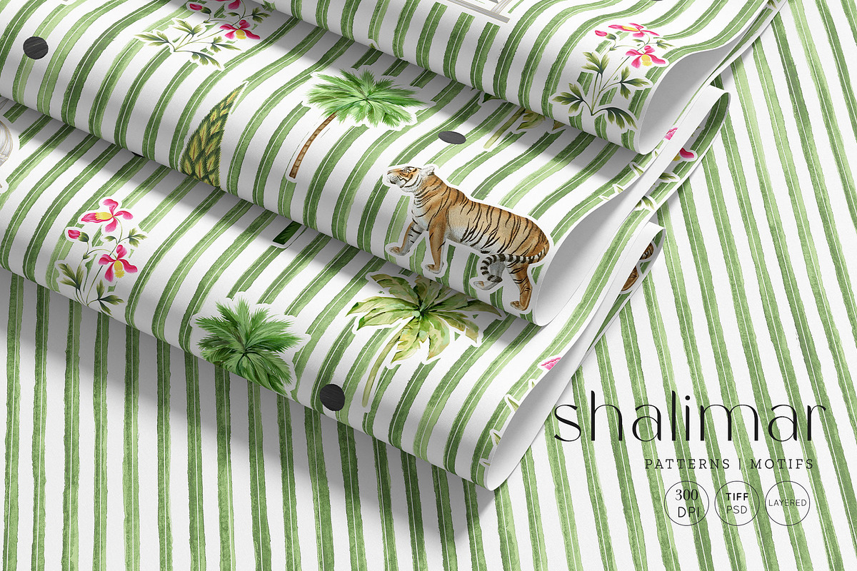 Shalimar, Indian Miniature Prints, a Pattern Graphic by Pink Linen (Photo 1 of 12)
