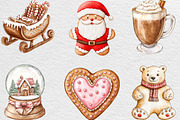 Watercolor Gingerbread Clipart, an Illustration by Black Bird Studio (Thumbnail 4 of 6)
