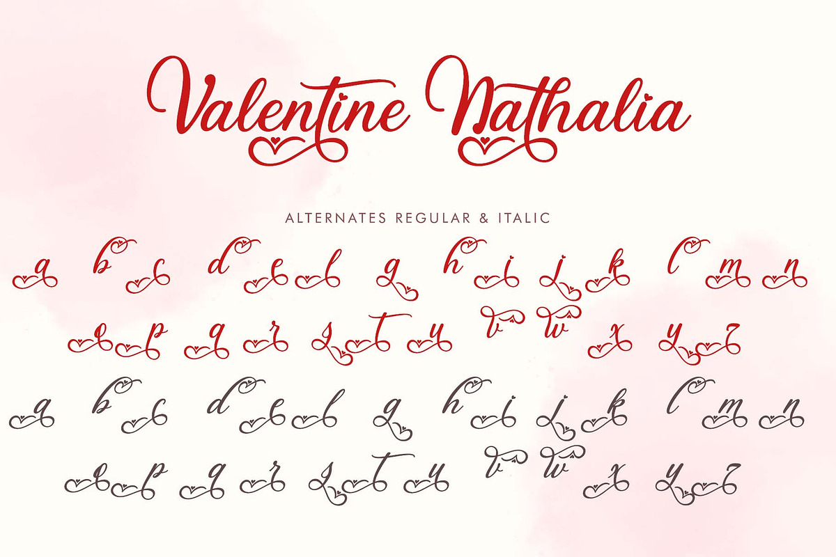 Valentine Nathalia, a Handwritten Font by Yoga Letter (Photo 9 of 10)