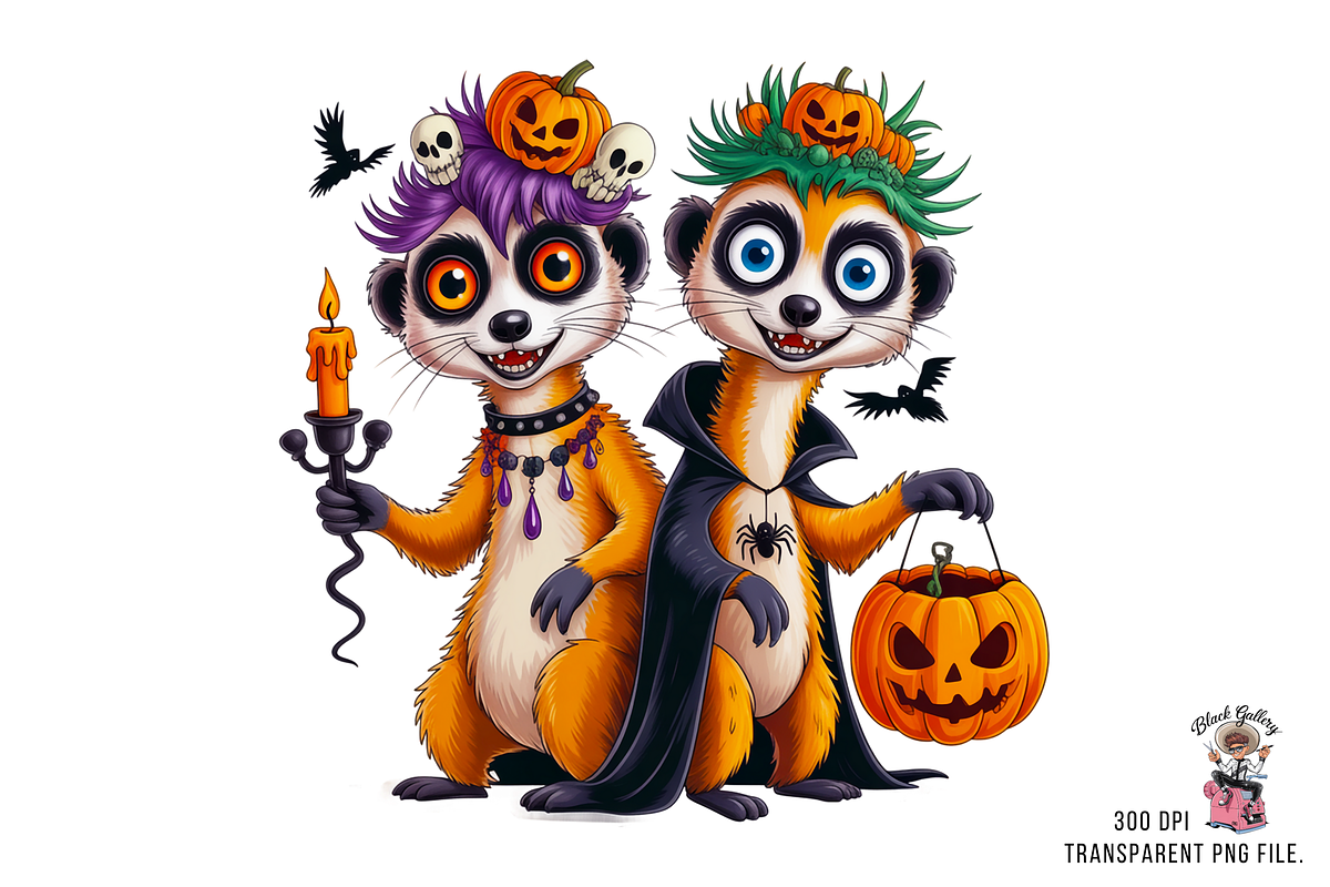 Halloween Meerkat Sublimation PNG, a Graphic by Clipart Bloom (Photo 4 of 11)