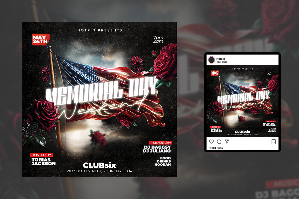 Memorial Day Flyer Template, a Flyer Template by Hotpin (Photo 2 of 2)