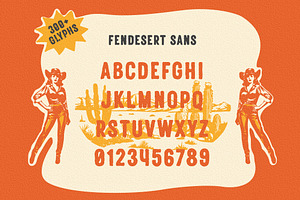 Fendesert - Vintage Stamp Font