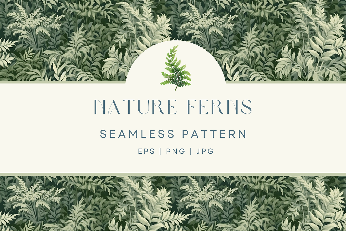Nature Ferns Seamless Pattern, a Pattern Graphic by Pattern Pulse (Photo 1 of 6)